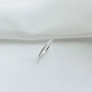Anel Aparador Fininho Cristal de Prata 925