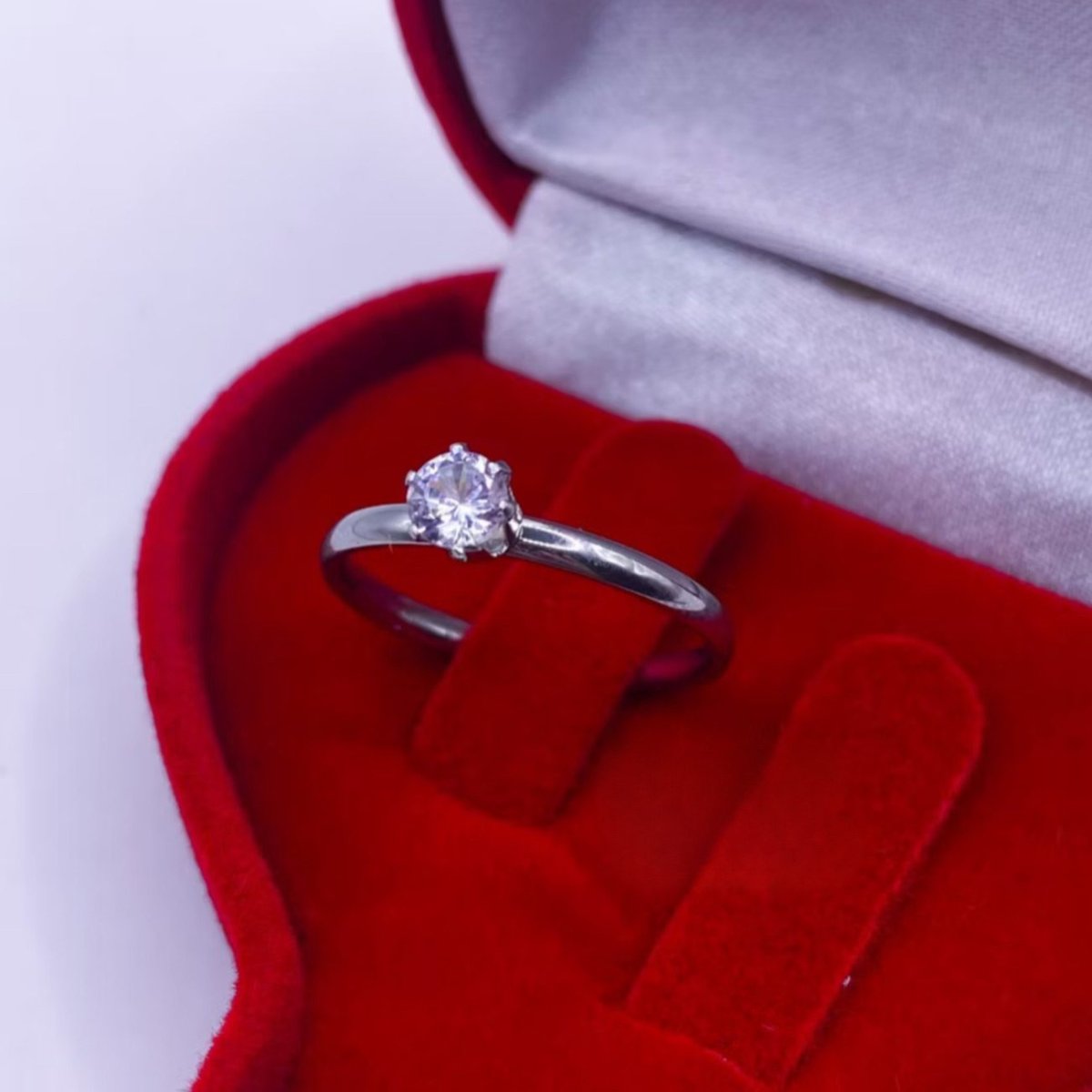 Anel Feminino 2mm Diamante zircônia de Aço cirúrgico - Image 3