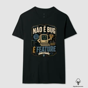 Camiseta Não É Bug, É Feature Algodão Peruano