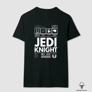 Camiseta Jedi Knight Coleção Rótulos #1 Algodão Peruano