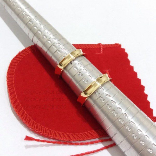 Alianças de Casamento 4mm | Modelo Côncavo Polido | Moeda Antiga