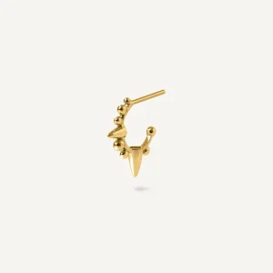 Meia Argola Asterisk Petit Unitária em Ouro 18K