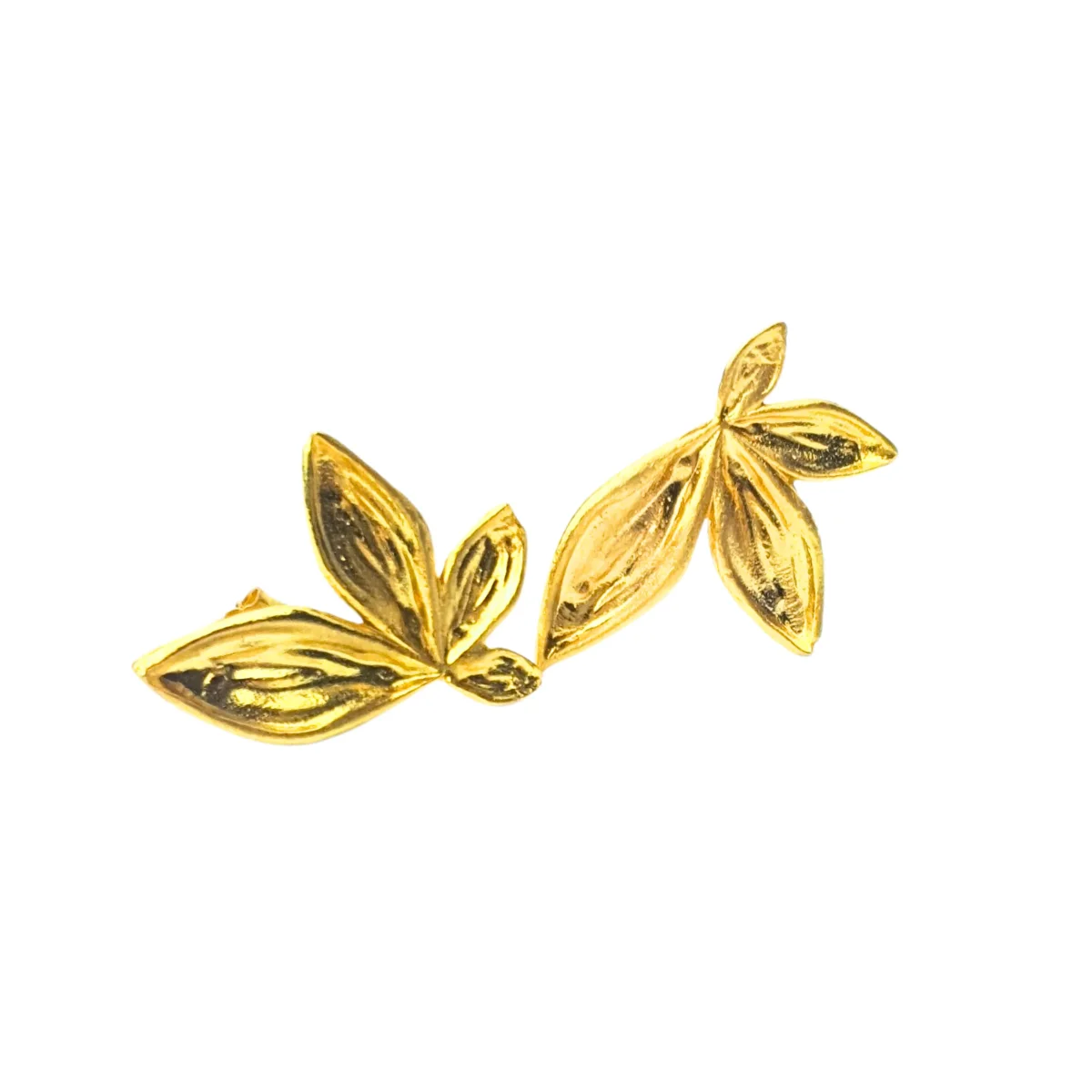 Brincos Alma das Folhas | Prata 925 Banhada a Ouro - Image 4