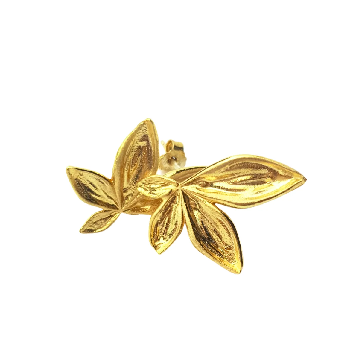 Brincos Alma das Folhas | Prata 925 Banhada a Ouro