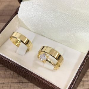 Aliança de Ouro 18K | Modelo Chanfrado Semi-Anatômico 6mm | Casamento e Noivado