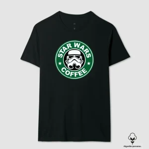 Camiseta Star Wars Coffee Algodão Peruano