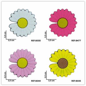 Apliques Emborrachado Para Laços e Tiaras Bem-me-quer C/5PÇS