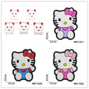 Apliques Emborrachado Para Laços e Tiaras Gatinho C/5pçs