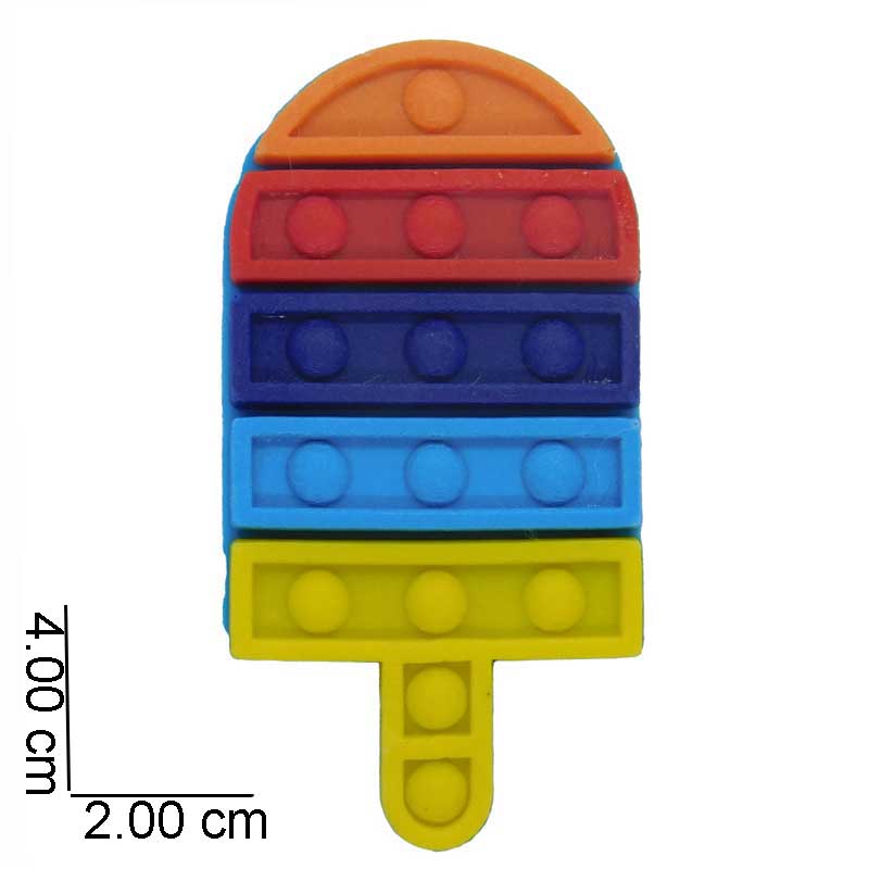 Apliques Emborrachado Para Laços e Tiaras Pop It C/5PÇS - Image 3