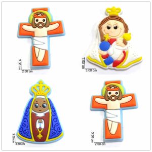 Apliques Emborrachado Para Laços e Tiaras Cristo e Anjo Maria
