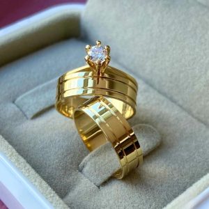 Alianças de Casamento 6mm | Modelo Elegance | Moedas Antigas com 2 Frisos