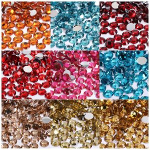 Chaton Strass Redondo Brilhante DIY telefone case acessórios, adesivos de diamante de água, acessórios de roupas, acessórios