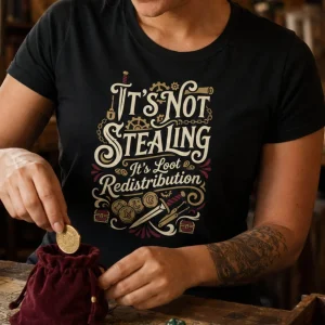 Camiseta RPG Thief It's Not Stealing It's Loot Redistribution