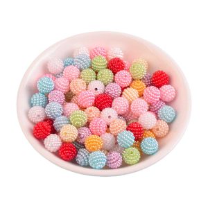 Miçanga Acrílica Pérola Amora Craqueladar Colorido 10mm
