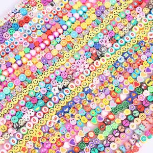Miçangas de Borracha Fimo Entremeio Para Pulseiras Colares