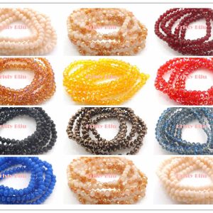 Pulseira Cristal Elástico 6mm Quadrado Varias Cores