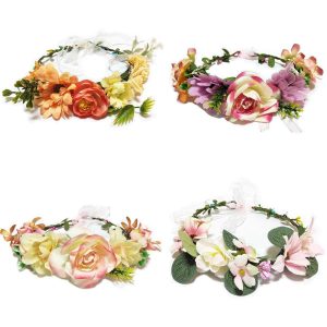Tiara Coroa Guirlanda De Flor Headband Pronta Entrega
