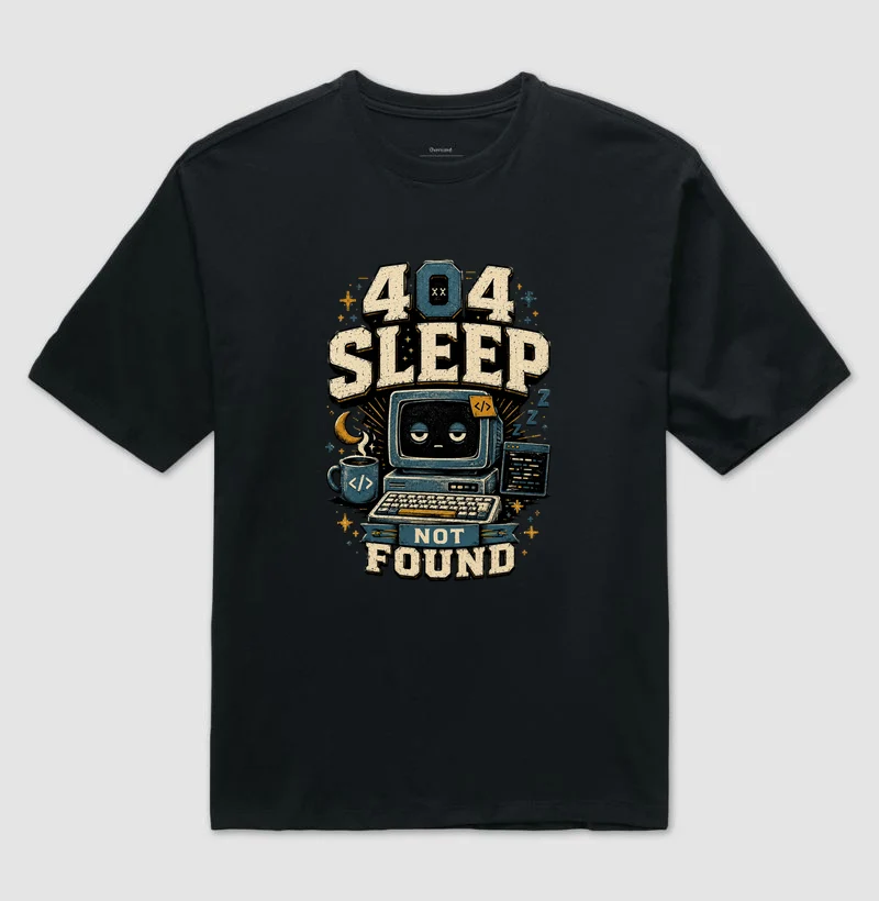 Camiseta 404 Sleep Not Found Oversized - Image 2
