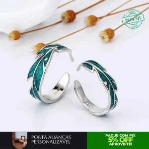 Alianças de Namoro Élficas Amor Eterno Prata 925