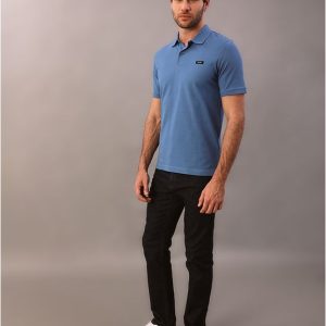 Polo Masculina Slim Piquet Calvin Klein – Azul Escuro Polo Masculina Slim Piquet Calvin Klein Azul Escuro