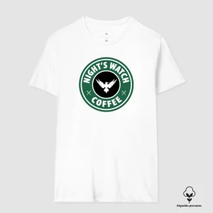Camiseta Game of Thrones Night Watch Coffee Algodão Peruano