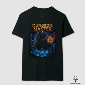 Camiseta RPG Dungeon Master 2077 Algodão Peruano