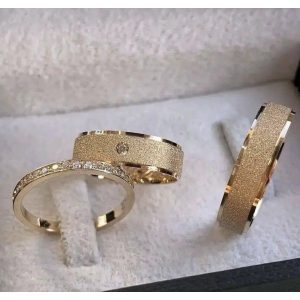 Alianças de Casamento 6mm | Modelo Astéria | Moeda Antiga Reta Diamantada | Com Aparador