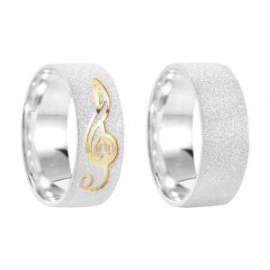 Alianças De Namoro Prata 950 Personalizado 8mm Mod 004