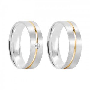Alianças De Namoro Prata 950 Personalizado 6mm Mod019