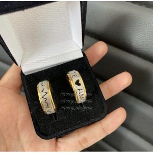 Par De Alianças Prata eEm Aço Cirúrgico 8mm Te Amo Fosco Banhado A Ouro 18k